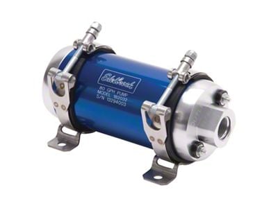 Edelbrock In-Line Blue Electric Fuel Pump; 80 GPH (Universal; Some Adaptation May Be Required)