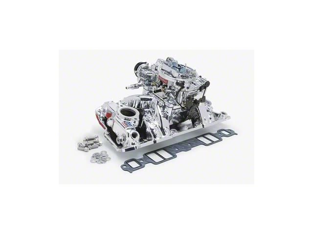 Edelbrock Performer Series Single-Quad Intake Manifold and Carburetor Kit for Big-Block Chevy Oval Port (14-15 Camaro Z/28)