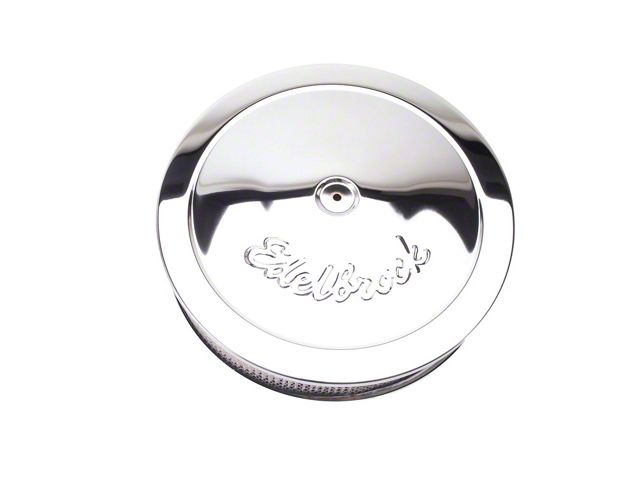 Edelbrock Pro-Flow 14-Inch Round Air Cleaner; Chrome (84-85 5.0L Mustang)