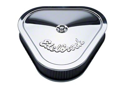 Edelbrock Pro-Flow Triangular Air Cleaner; Chrome