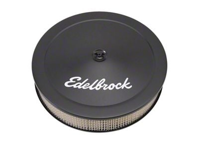 Edelbrock Pro-Flow 14-Inch Round Deep Flange Air Cleaner; Black (84-85 5.0L Mustang)