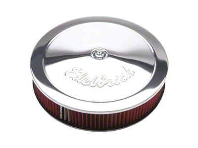 Edelbrock Pro-Flow 14-Inch Round Deep Flange Air Cleaner; Chrome