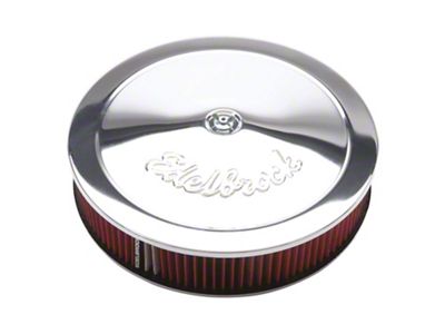 Edelbrock Pro-Flow 14-Inch Round Deep Flange Air Cleaner; Chrome