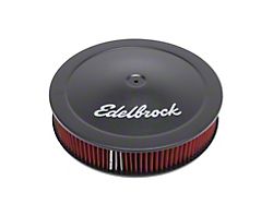 Edelbrock Pro-Flow 14-Inch Round Deep Flange Air Cleaner; Black