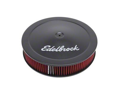 Edelbrock Pro-Flow 14-Inch Round Deep Flange Air Cleaner; Black