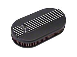 Edelbrock Classic Series Small Oval Air Cleaner; Black