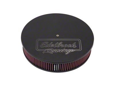 Edelbrock Victor Series Round Air Cleaner; Black