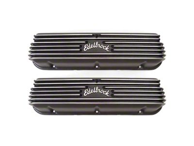 Edelbrock Classic Series Valve Covers; Black (79-95 5.0L Mustang)