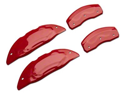 Brake Caliper Covers; Red; Front and Rear (18-20 Mustang GT w/o Performance Pack, EcoBoost w/ Performance Pack)