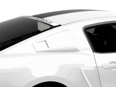 MMD Eleanor Style Window Scoops; Unpainted (05-14 Mustang Coupe)