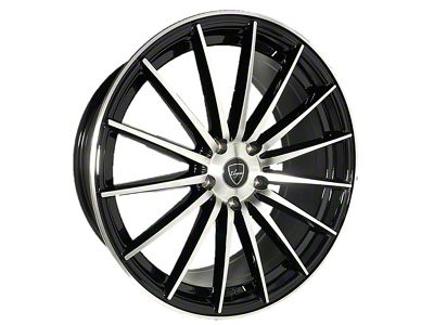 Elegant E007 Gloss Black Machined Wheel; 20x8.5 (05-09 Mustang)