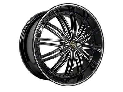 Elegant EL911 Gloss Black Machined Wheel; 22x9.5 (06-10 RWD Charger)