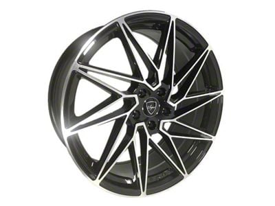 Elegant E015 Gloss Black Machined Wheel; 20x8.5 (10-14 Mustang)
