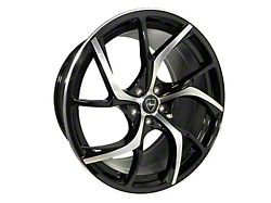Elegant E008 Gloss Black Machined Wheel; 20x8.5; 35mm Offset (24-26 Mustang)