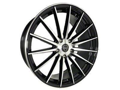Elegant E007 Gloss Black Machined Wheel; 20x8.5 (16-24 Camaro)