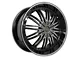 Elegant EL911 Gloss Black Machined Wheel; 22x9.5 (08-23 RWD Challenger, Excluding Widebody)
