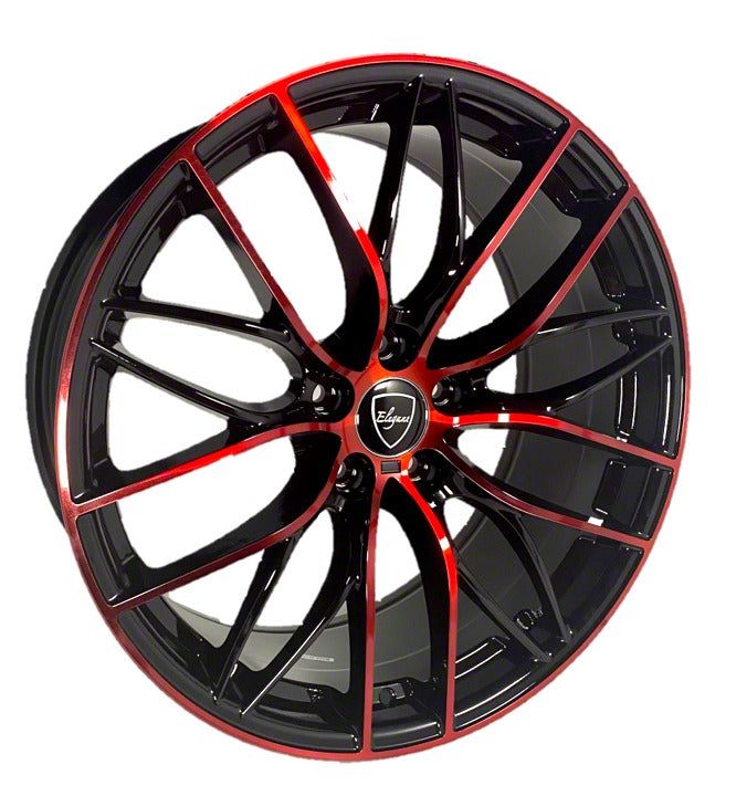 【日本製】 Red Candy Black Gloss E010 Mustang Elegant Face 20x8 Wheel; 25.5cm