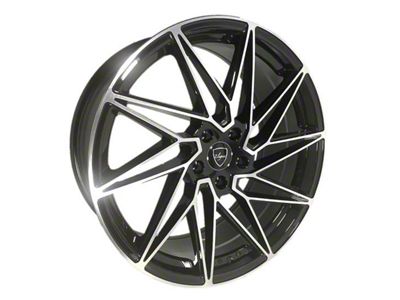 Elegant E015 Gloss Black Machined Wheel; 20x8.5; 35mm Offset (15-23 Mustang GT, EcoBoost, V6)