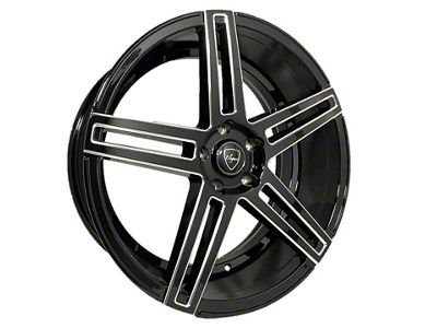 Elegant E018 Gloss Black Milled Wheel; 20x8.5; 35mm Offset (15-23 Mustang GT, EcoBoost, V6)