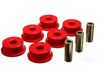 Rear Differential Bushings; Red (10-14 Camaro)