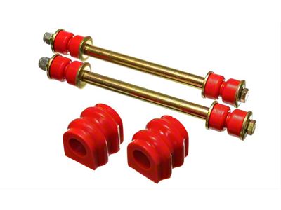 Rear Sway Bar and Endlink Bushings; 23mm; Red (11-12 Camaro)