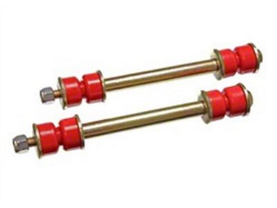 Fixed Length Sway Bar Endlinks; Red (79-93 Mustang)
