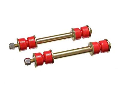 Fixed Length Sway Bar Endlinks; Red (94-04 Mustang)
