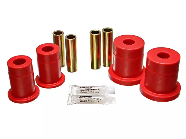 Front Control Arm Bushings; Red (79-93 Mustang)