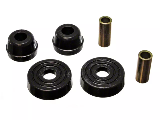 Front Strut Arm Bushings; Black (83-04 Mustang)