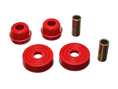 Front Strut Arm Bushings; Red (83-04 Mustang)