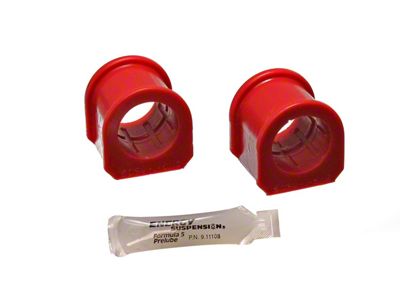 Front Sway Bar Bushings; 1-1/4-Inch; Red (79-04 Mustang)
