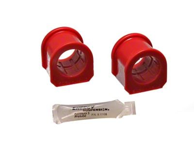 Front Sway Bar Bushings; 1-3/8-Inch; Red (79-04 Mustang)