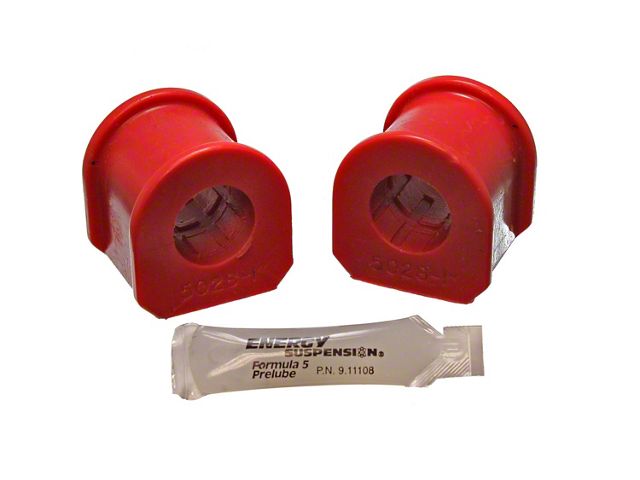 Front Sway Bar Bushings; 15/16-Inch; Red (79-04 Mustang)