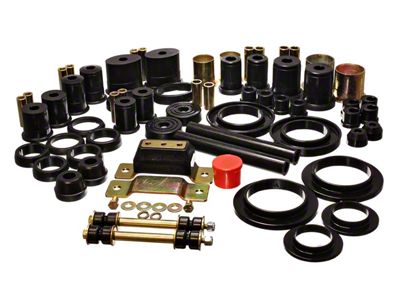 Hyper-Flex System Complete Bushing Kit; Black (94-95 Mustang GT, Cobra)
