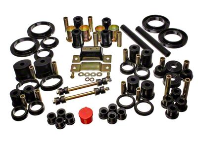 Hyper-Flex System Complete Bushing Kit; Black (85-93 V8 Mustang)