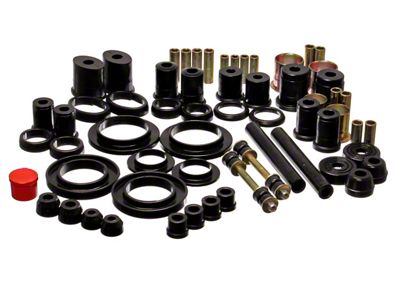 Hyper-Flex System Complete Bushing Kit; Black (99-04 Mustang, Excluding Cobra)