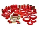 Hyper-Flex System Complete Bushing Kit; Red (94-95 Mustang GT, Cobra)
