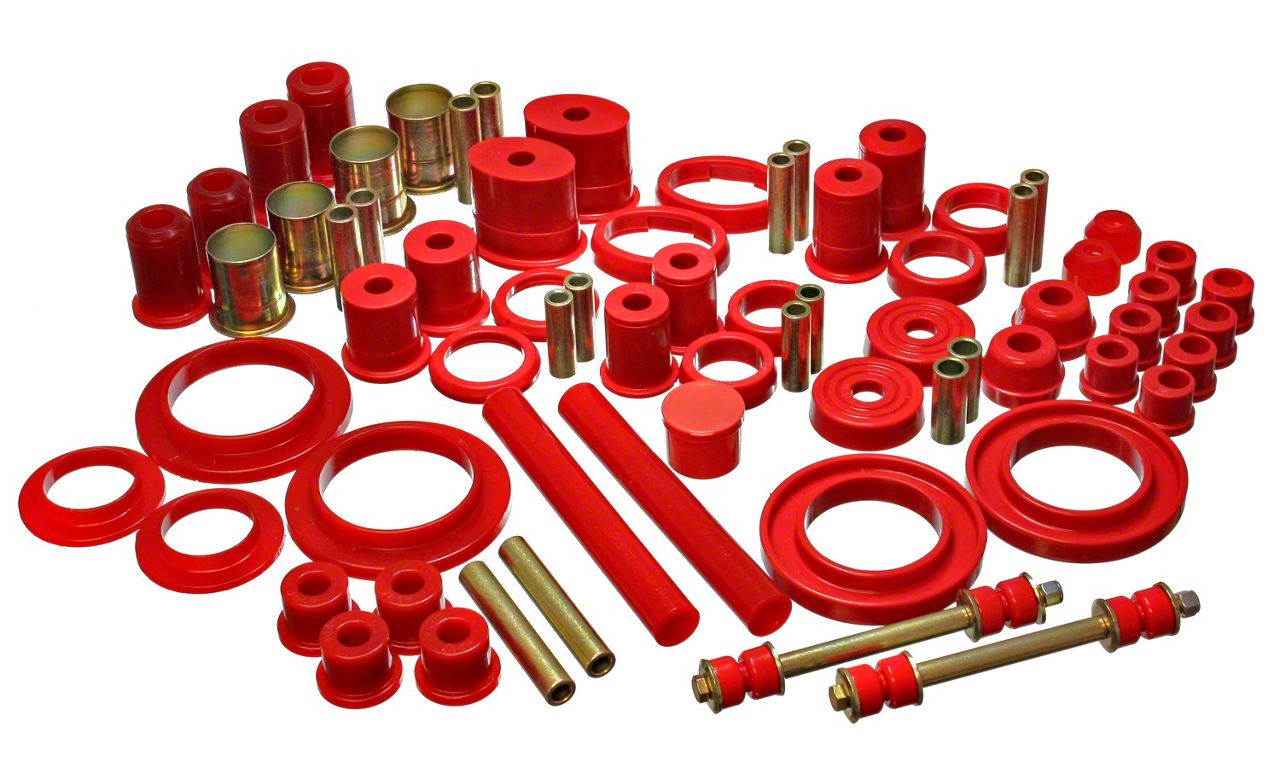 shun100gバルクセット３色 Mustang Hyper-Flex System Complete Bushing Kit; Black (94-95