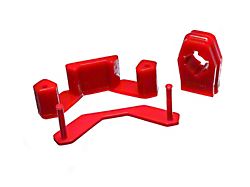 Manual Transmission Shifter Bushing and Transmission Mount Insert; Red (15-26 Mustang, Excluding GT350 & GT500)