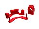 Manual Transmission Shifter Bushing and Transmission Mount Insert; Red (15-24 Mustang, Excluding GT350 & GT500)