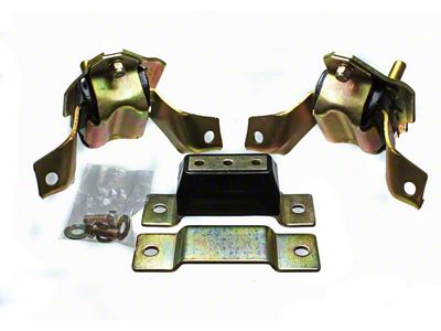 Motor and Transmission Mounts; Black (84-95 5.0L Mustang)