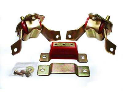Motor and Transmission Mounts; Red (84-95 5.0L Mustang)