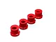 Offset Rack and Pinion Bushings; Red (85-04 Mustang)