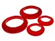 Rear Coil Spring Isolators; Red (79-04 Mustang, Excluding 99-04 Cobra)
