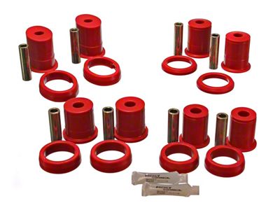 Rear Control Arm Bushings; Red (79-98 Mustang)