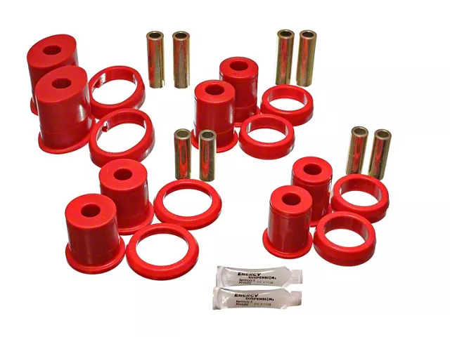 Rear Control Arm Bushings; Red (99-04 Mustang, Excluding Cobra)