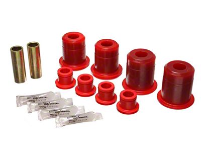 Rear Control Arm Bushings; Red (99-04 Mustang Cobra)