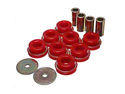 Rear Subframe Bushings; Red (15-24 Mustang, Excluding GT350 & GT500)