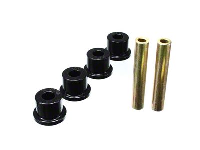 Transmission Crossmember Mount Bushings; Black (79-93 Mustang)