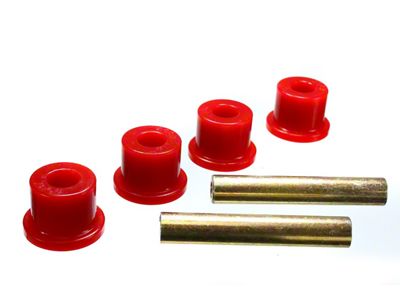 Transmission Crossmember Mount Bushings; Red (79-93 Mustang)